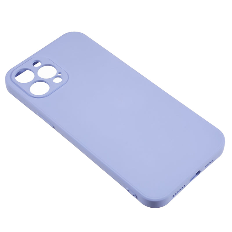 For iPhone 12 Pro Max 6.7 inch Soft TPU Drop-proof Rubberized Cover Fiber Lining Cushion Phone Case