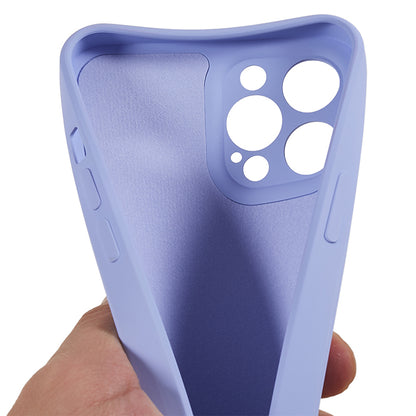 For iPhone 12 Pro Max 6.7 inch Soft TPU Drop-proof Rubberized Cover Fiber Lining Cushion Phone Case