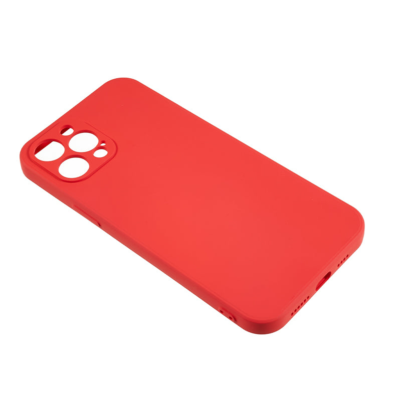 For iPhone 12 Pro Max 6.7 inch Soft TPU Drop-proof Rubberized Cover Fiber Lining Cushion Phone Case