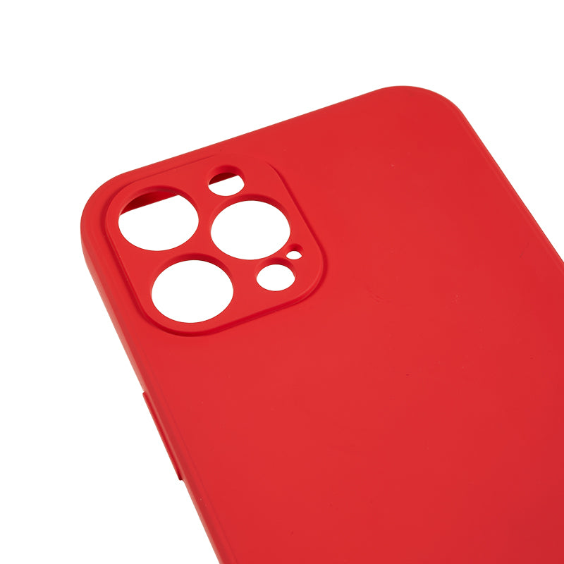 For iPhone 12 Pro Max 6.7 inch Soft TPU Drop-proof Rubberized Cover Fiber Lining Cushion Phone Case