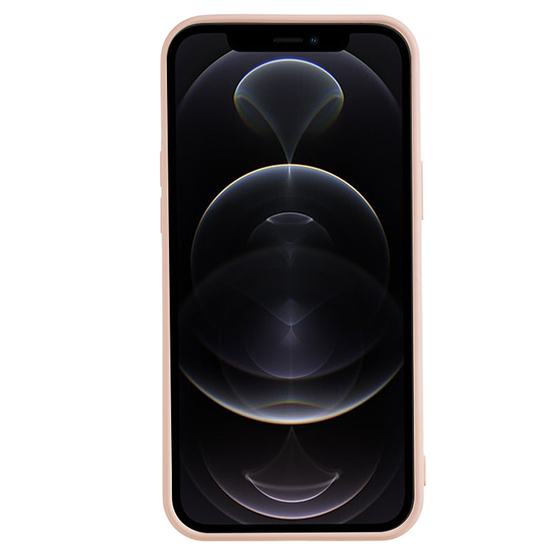 For iPhone 12 Pro Max 6.7 inch Soft TPU Drop-proof Rubberized Cover Fiber Lining Cushion Phone Case