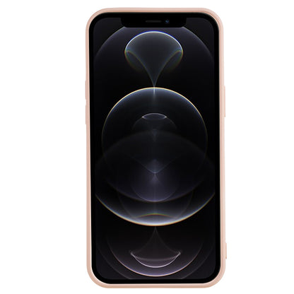 For iPhone 12 Pro Max 6.7 inch Soft TPU Drop-proof Rubberized Cover Fiber Lining Cushion Phone Case