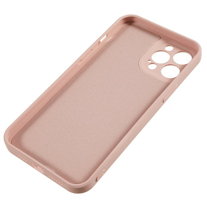 For iPhone 12 Pro Max 6.7 inch Soft TPU Drop-proof Rubberized Cover Fiber Lining Cushion Phone Case