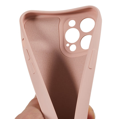 For iPhone 12 Pro Max 6.7 inch Soft TPU Drop-proof Rubberized Cover Fiber Lining Cushion Phone Case