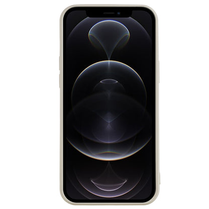 For iPhone 12 Pro Max 6.7 inch Soft TPU Drop-proof Rubberized Cover Fiber Lining Cushion Phone Case