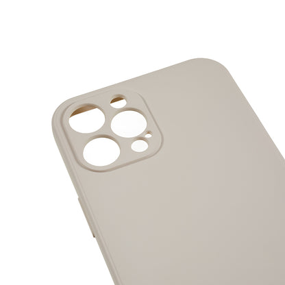 For iPhone 12 Pro Max 6.7 inch Soft TPU Drop-proof Rubberized Cover Fiber Lining Cushion Phone Case