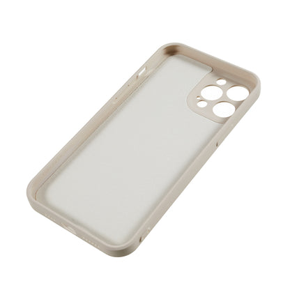 For iPhone 12 Pro Max 6.7 inch Soft TPU Drop-proof Rubberized Cover Fiber Lining Cushion Phone Case