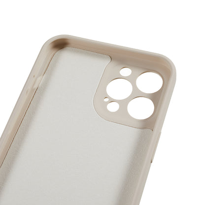 For iPhone 12 Pro Max 6.7 inch Soft TPU Drop-proof Rubberized Cover Fiber Lining Cushion Phone Case