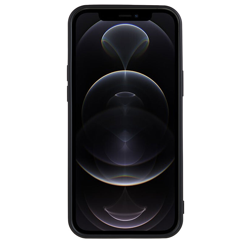 For iPhone 12 Pro Max 6.7 inch Soft TPU Drop-proof Rubberized Cover Fiber Lining Cushion Phone Case