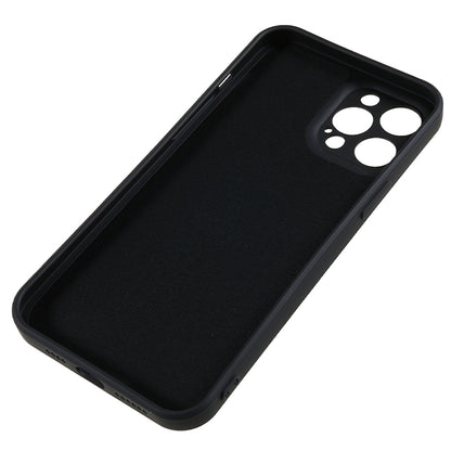 For iPhone 12 Pro Max 6.7 inch Soft TPU Drop-proof Rubberized Cover Fiber Lining Cushion Phone Case
