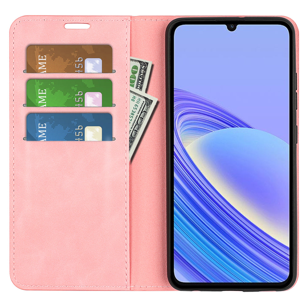 For TCL 40 SE Skin-touch Leather Phone Case Magnetic Flip Stand Wallet Phone Cover