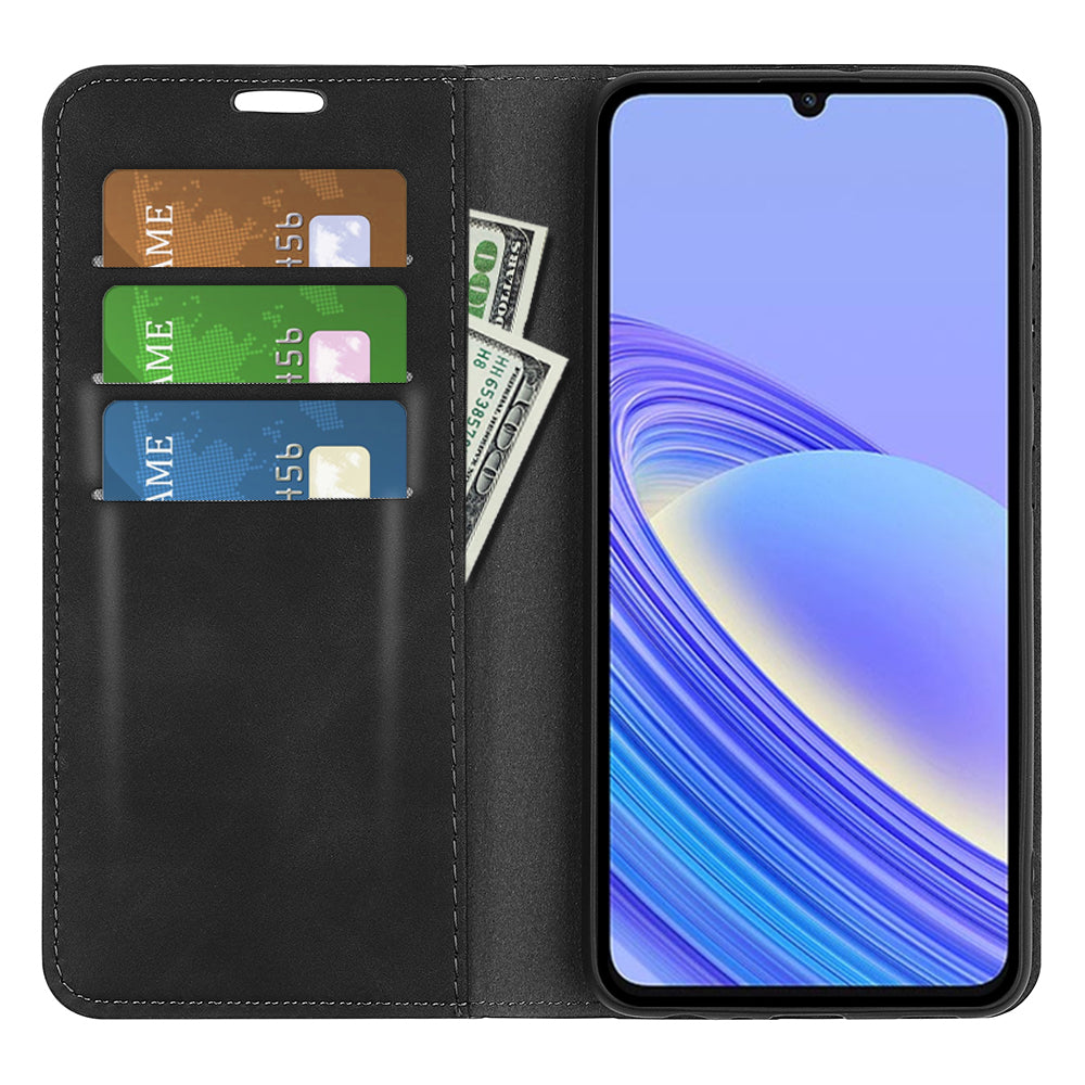 For TCL 40 SE Skin-touch Leather Phone Case Magnetic Flip Stand Wallet Phone Cover