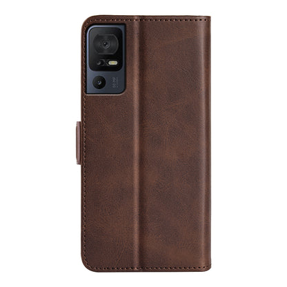 For TCL 40 SE Anti-Scratch PU Leather Wallet Cell Phone Case Calf Texture Anti-Dust Stand Phone Cover