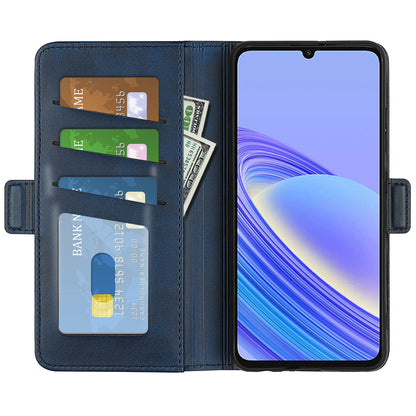 For TCL 40 SE Anti-Scratch PU Leather Wallet Cell Phone Case Calf Texture Anti-Dust Stand Phone Cover