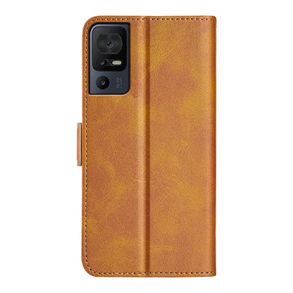 For TCL 40 SE Anti-Scratch PU Leather Wallet Cell Phone Case Calf Texture Anti-Dust Stand Phone Cover