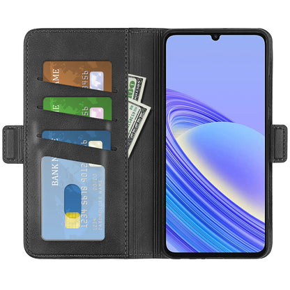 For TCL 40 SE Anti-Scratch PU Leather Wallet Cell Phone Case Calf Texture Anti-Dust Stand Phone Cover