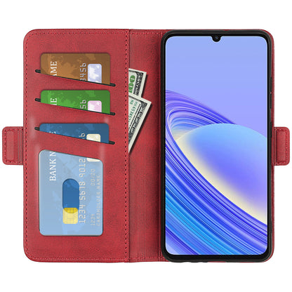 For TCL 40 SE Anti-Scratch PU Leather Wallet Cell Phone Case Calf Texture Anti-Dust Stand Phone Cover