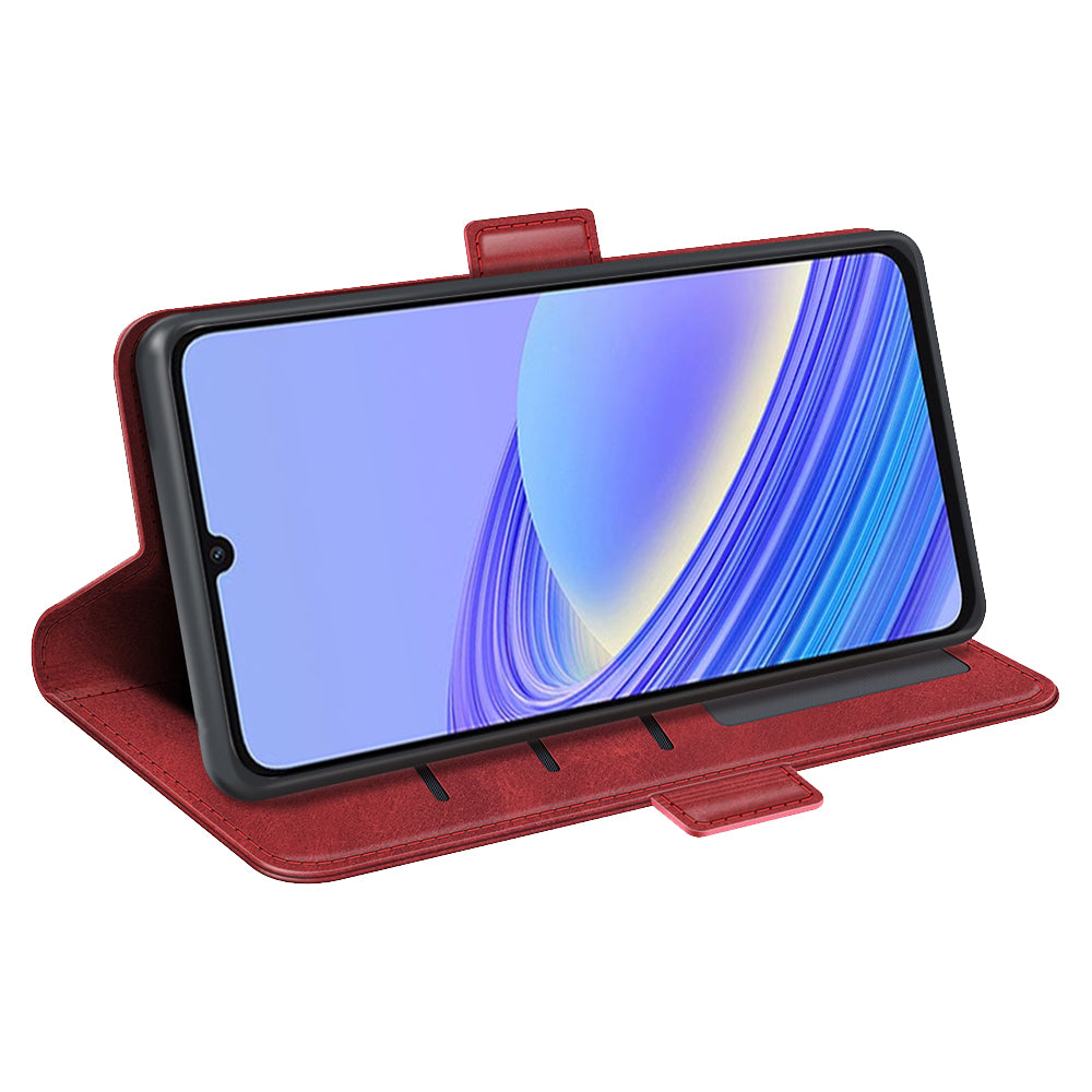 For TCL 40 SE Anti-Scratch PU Leather Wallet Cell Phone Case Calf Texture Anti-Dust Stand Phone Cover