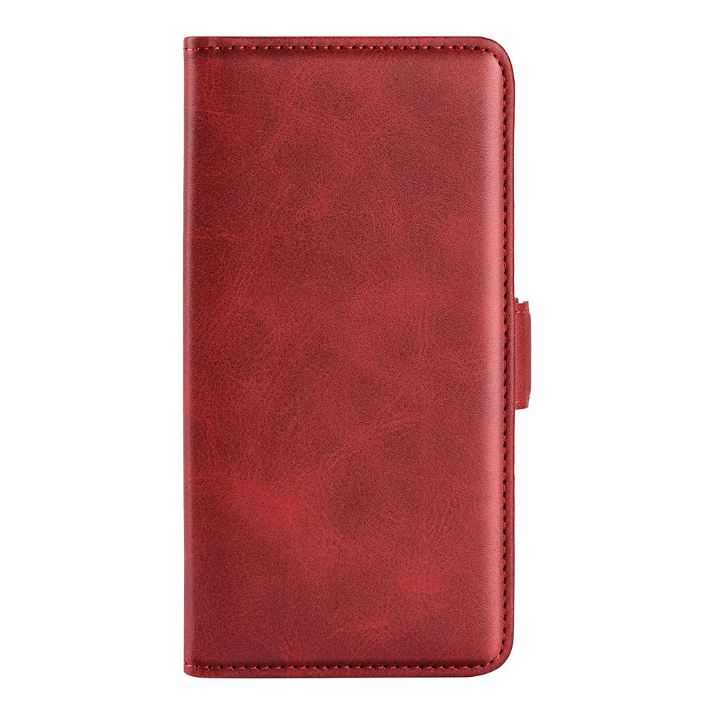 For TCL 40 SE Anti-Scratch PU Leather Wallet Cell Phone Case Calf Texture Anti-Dust Stand Phone Cover