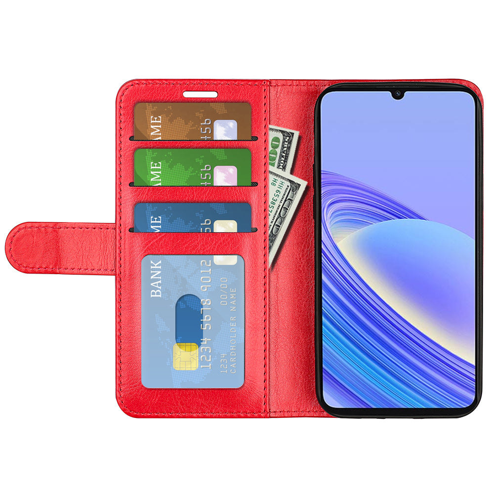 For TCL 40 SE Flip Phone Cover Crazy Horse Texture Phone Case PU Leather Wallet Stand Phone Shell