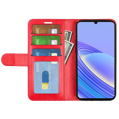 For TCL 40 SE Flip Phone Cover Crazy Horse Texture Phone Case PU Leather Wallet Stand Phone Shell