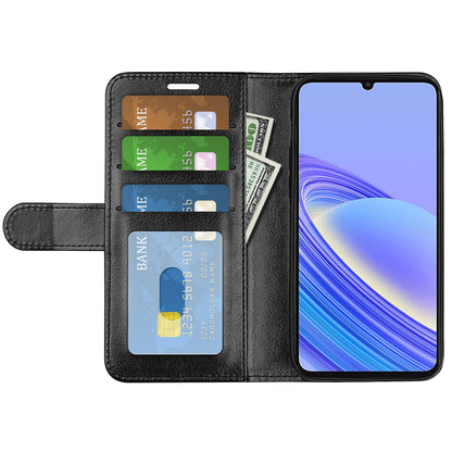 For TCL 40 SE Flip Phone Cover Crazy Horse Texture Phone Case PU Leather Wallet Stand Phone Shell