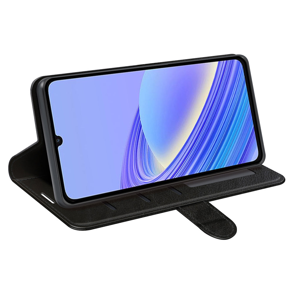 For TCL 40 SE Flip Phone Cover Crazy Horse Texture Phone Case PU Leather Wallet Stand Phone Shell