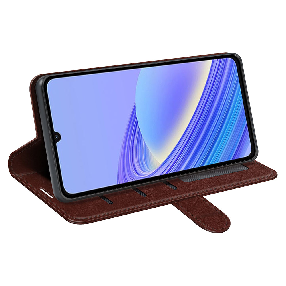 For TCL 40 SE Flip Phone Cover Crazy Horse Texture Phone Case PU Leather Wallet Stand Phone Shell