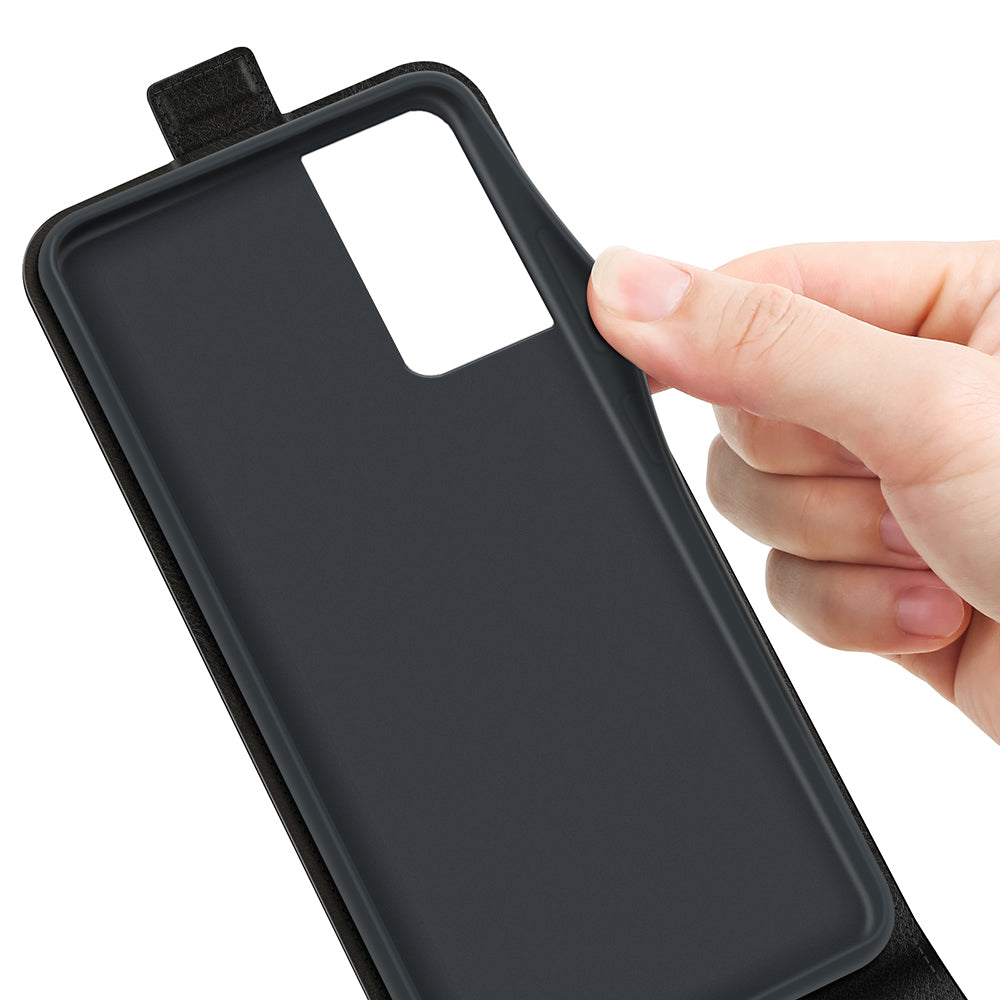 For TCL 40 SE Phone Case Crazy Horse Texture Card Holder PU Leather Vertical Flip Phone Cover