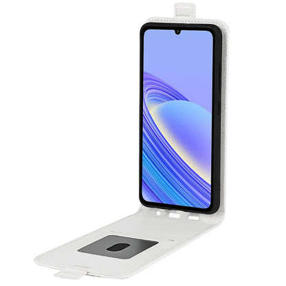 For TCL 40 SE Phone Case Crazy Horse Texture Card Holder PU Leather Vertical Flip Phone Cover