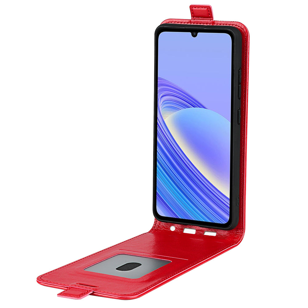 For TCL 40 SE Phone Case Crazy Horse Texture Card Holder PU Leather Vertical Flip Phone Cover