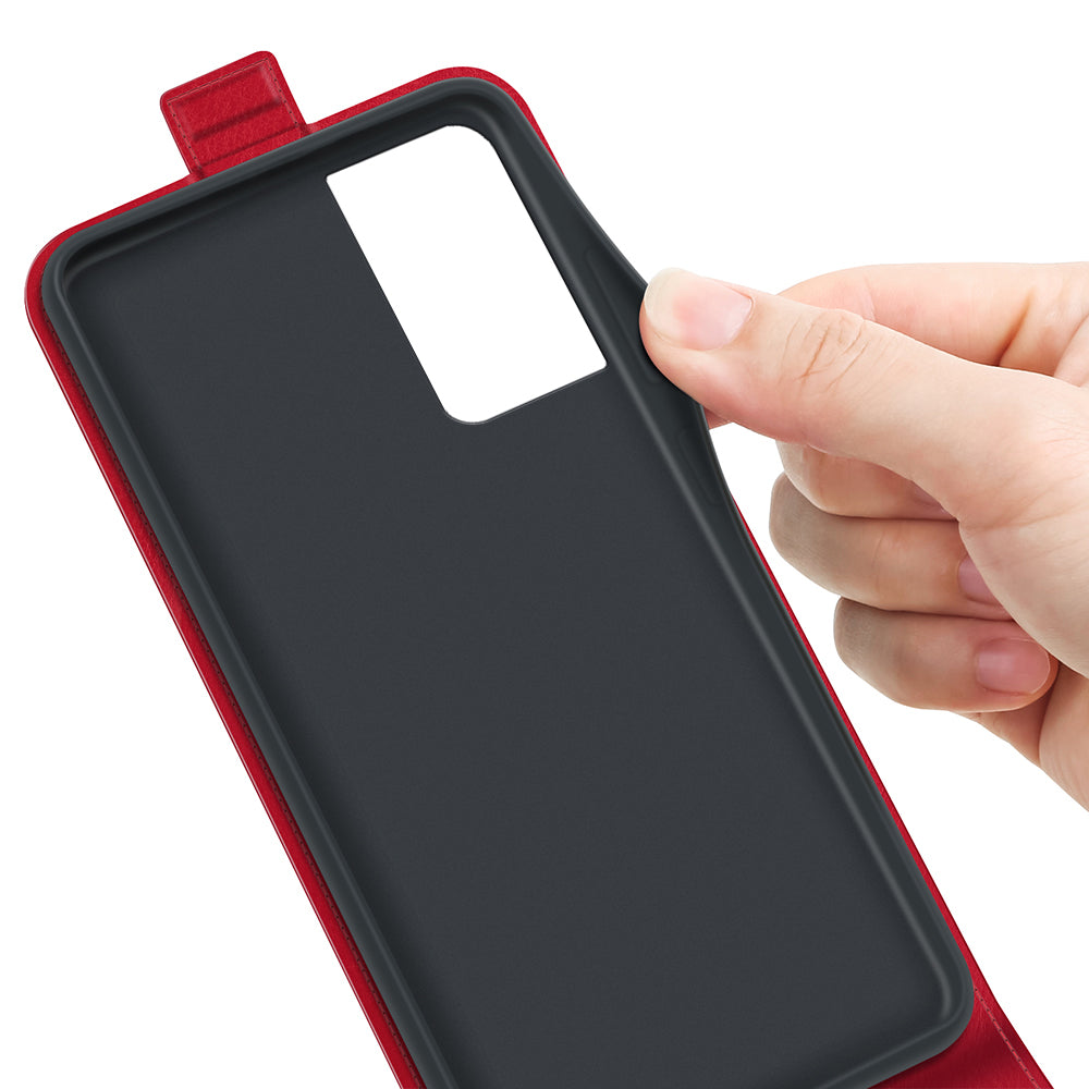 For TCL 40 SE Phone Case Crazy Horse Texture Card Holder PU Leather Vertical Flip Phone Cover