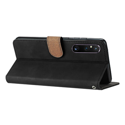 For Sony Xperia 1 V Drop-proof Butterfly Imprinted Shell PU Leather Wallet Stand Phone Case