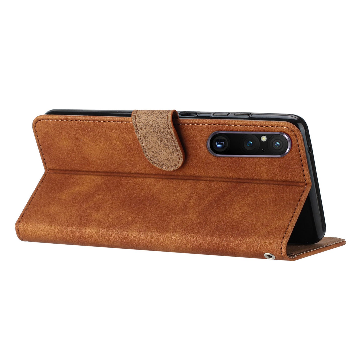 For Sony Xperia 1 V Drop-proof Butterfly Imprinted Shell PU Leather Wallet Stand Phone Case