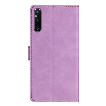 For Sony Xperia 1 V Drop-proof Butterfly Imprinted Shell PU Leather Wallet Stand Phone Case