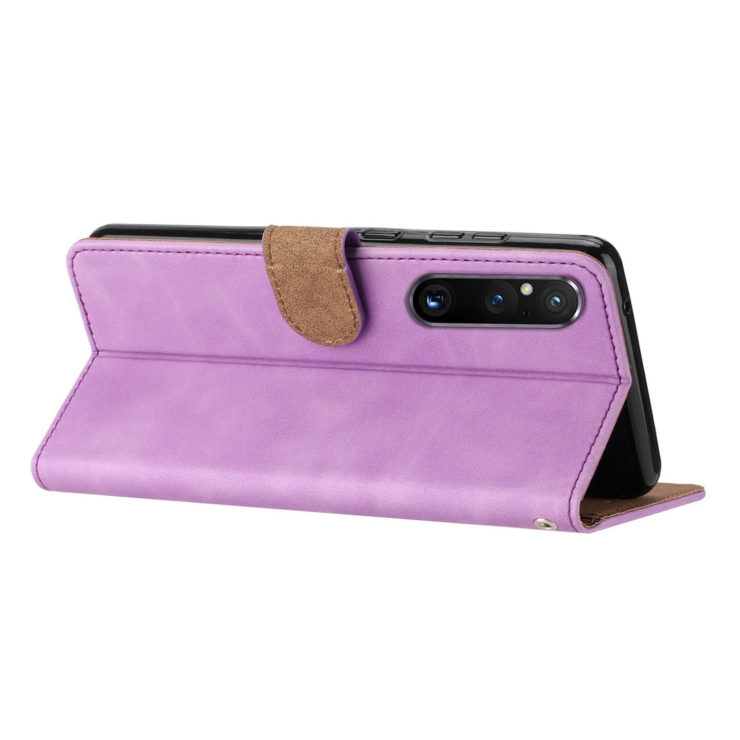 For Sony Xperia 1 V Drop-proof Butterfly Imprinted Shell PU Leather Wallet Stand Phone Case