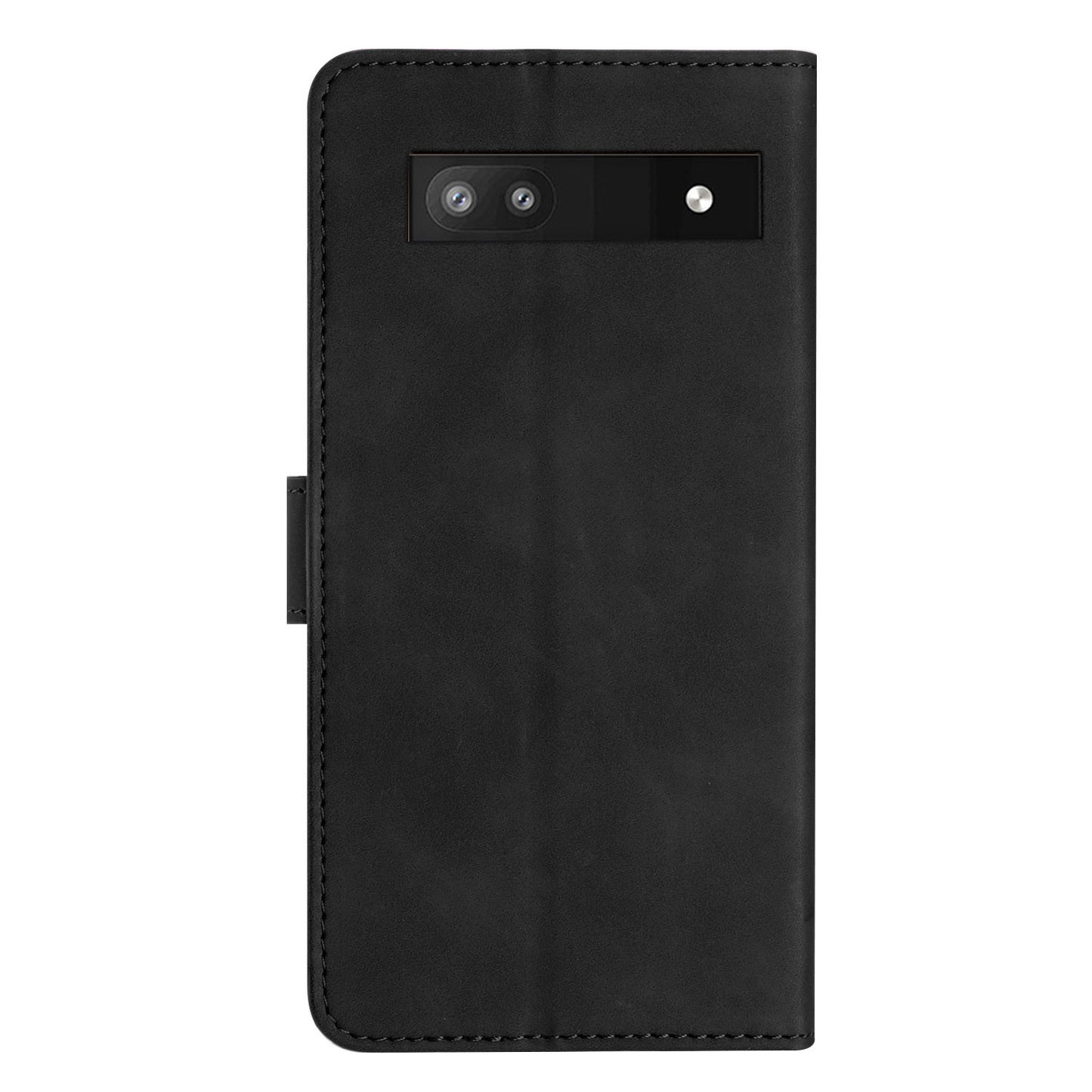 For Google Pixel 7a Butterfly Imprinted Foldable Stand Shell Anti-scratch PU Leather Wallet Phone Case