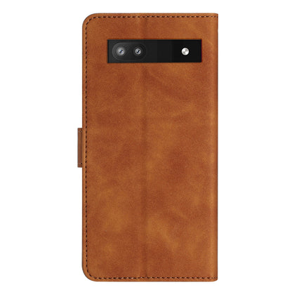 For Google Pixel 7a Butterfly Imprinted Foldable Stand Shell Anti-scratch PU Leather Wallet Phone Case