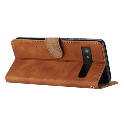 For Google Pixel 7a Butterfly Imprinted Foldable Stand Shell Anti-scratch PU Leather Wallet Phone Case