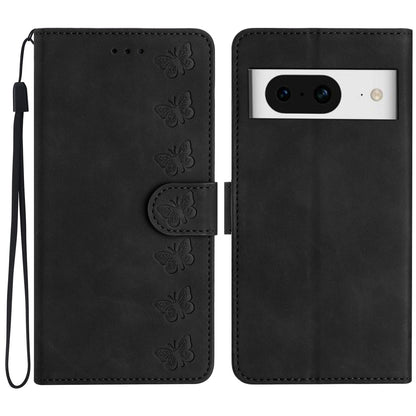 Butterfly Imprinted Wallet Phone Case for Google Pixel 8 , PU Leather Stand Cover
