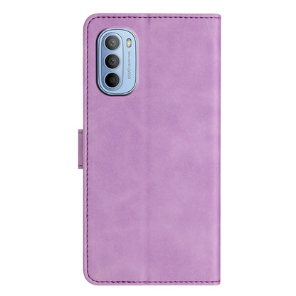 For Motorola Moto G52 4G / G82 5G PU Leather Butterfly Imprinted Stand Shell Wallet Phone Case