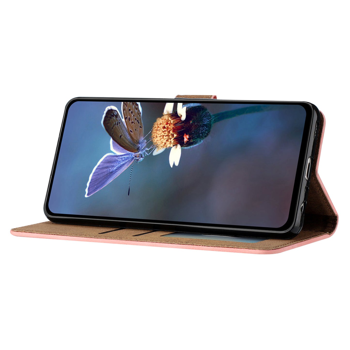 For Motorola Moto G42 4G PU Leather Butterfly Imprinted Shockproof Stand Shell Wallet Phone Case