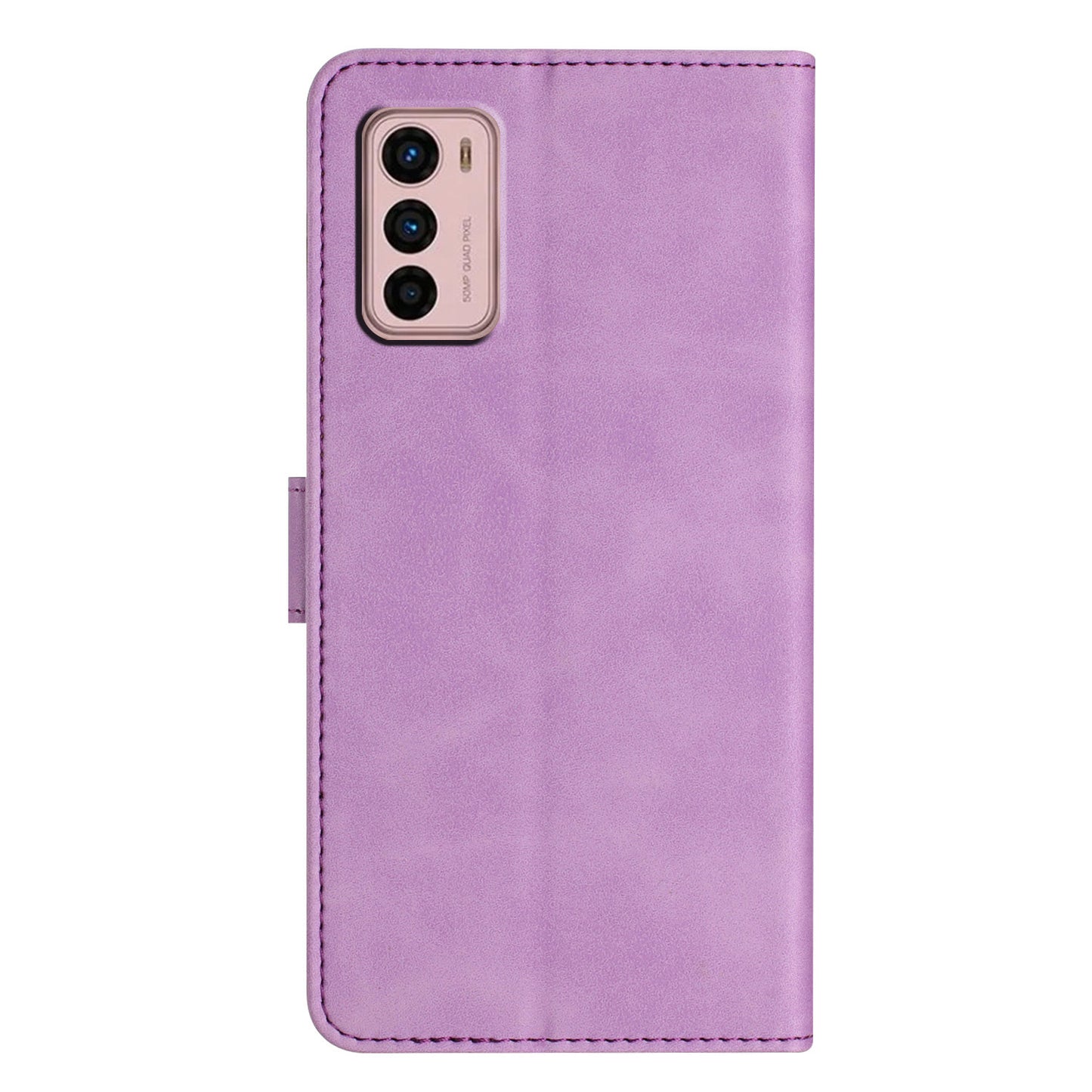For Motorola Moto G42 4G PU Leather Butterfly Imprinted Shockproof Stand Shell Wallet Phone Case