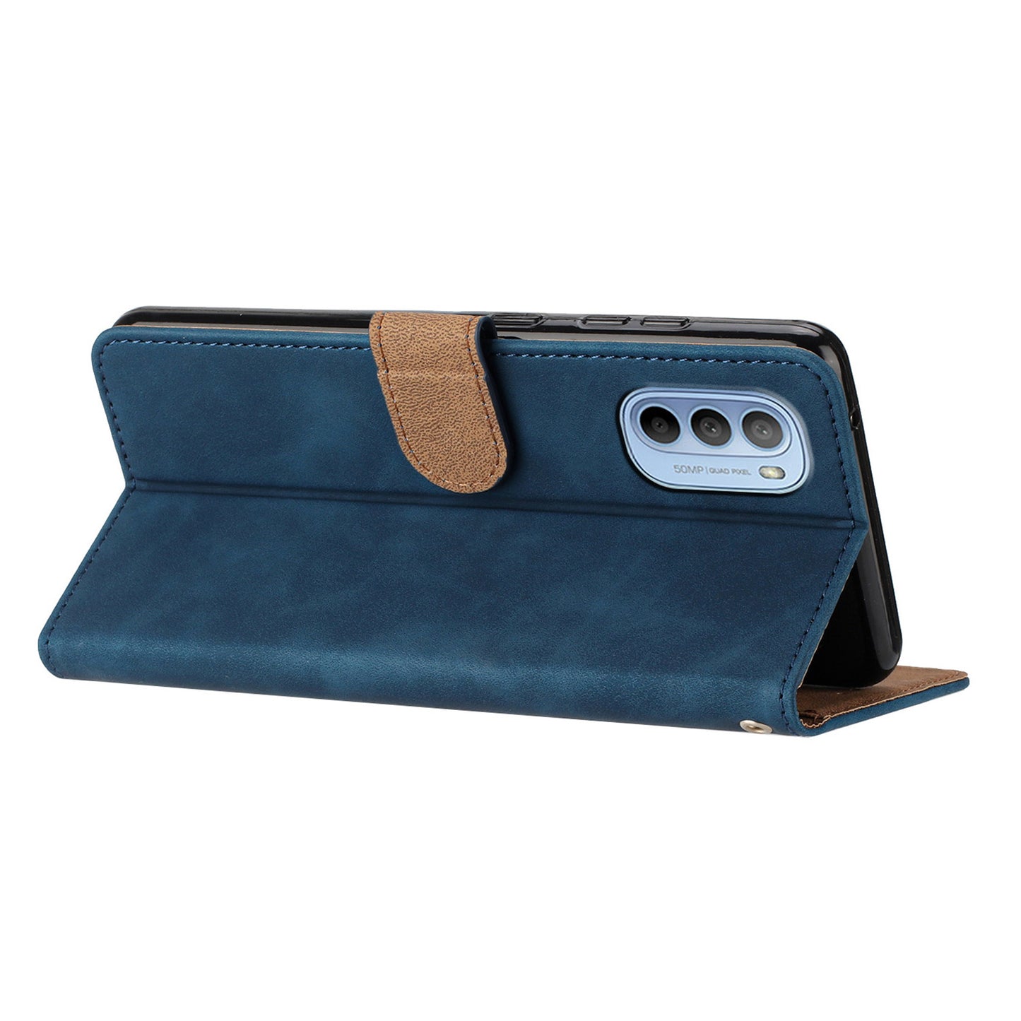 Phone Case for Motorola Moto G62 5G PU Leather Butterfly Imprinted Stand Shell Wallet Flip Cover