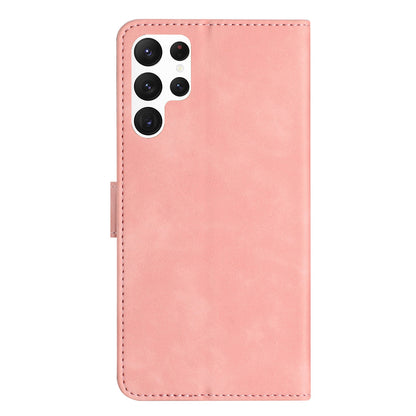 Flip Phone Case for Samsung Galaxy S23 Ultra Butterfly Imprinted Stand PU Leather Shell Wallet Cover