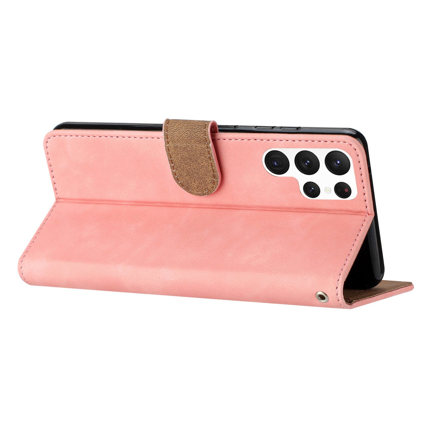 Flip Phone Case for Samsung Galaxy S23 Ultra Butterfly Imprinted Stand PU Leather Shell Wallet Cover