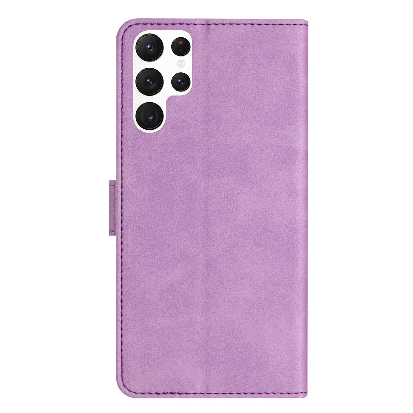 Flip Phone Case for Samsung Galaxy S23 Ultra Butterfly Imprinted Stand PU Leather Shell Wallet Cover