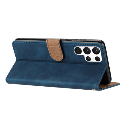 Flip Phone Case for Samsung Galaxy S23 Ultra Butterfly Imprinted Stand PU Leather Shell Wallet Cover