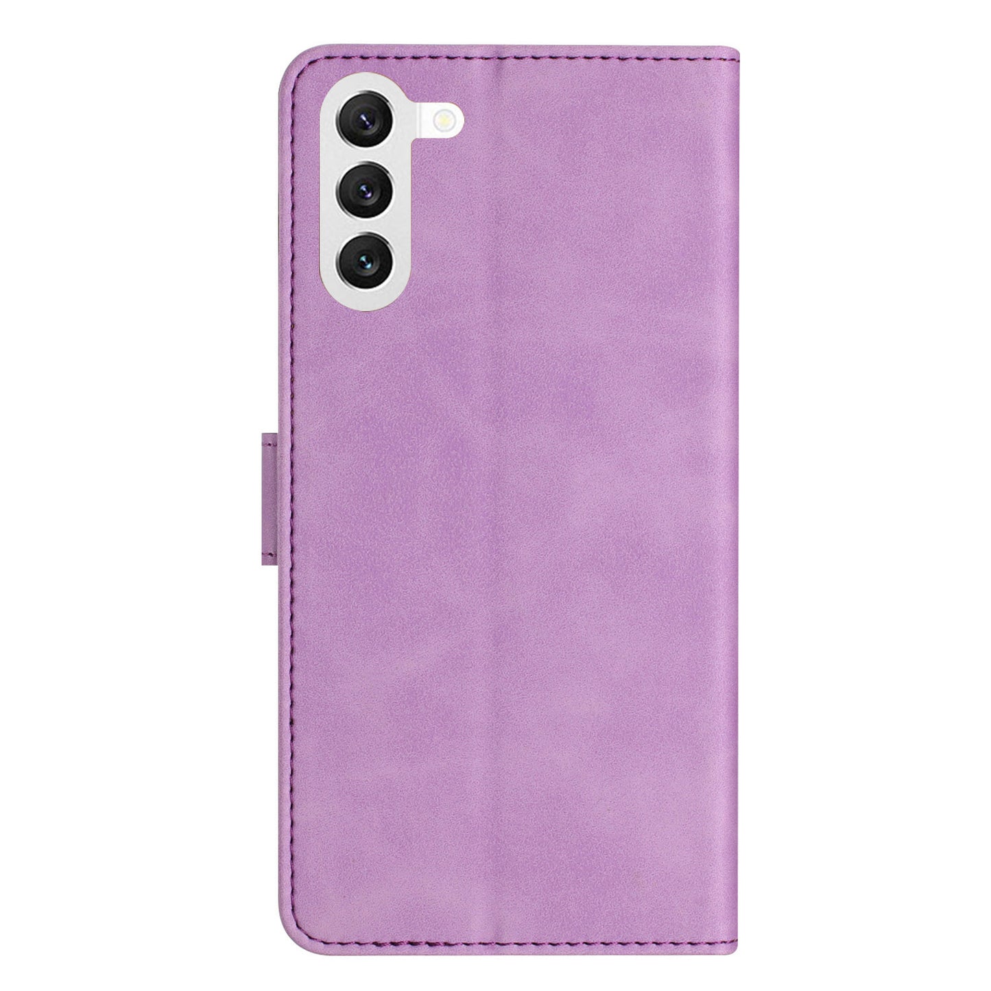 Leather Phone Case for Samsung Galaxy S23+ Butterfly Imprinted Stand Shell Wallet Anti-drop Flip Cover