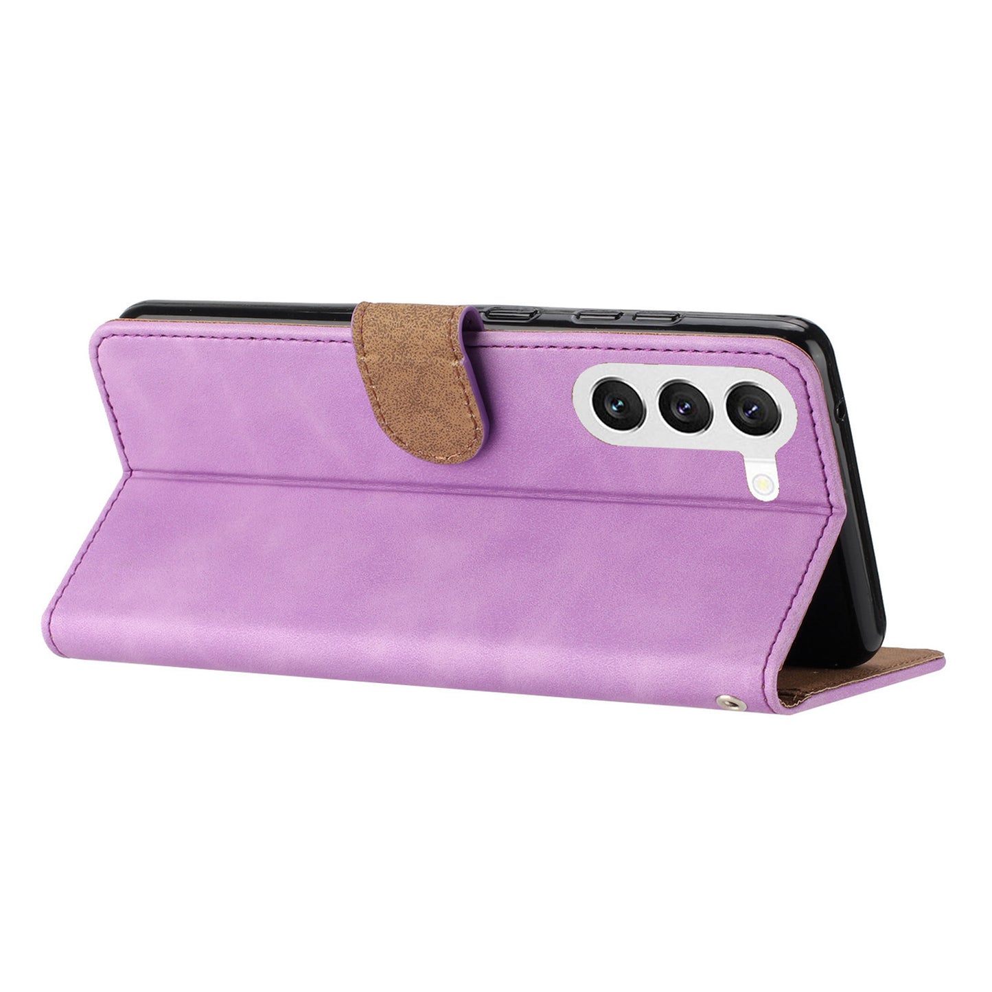 Leather Phone Case for Samsung Galaxy S23+ Butterfly Imprinted Stand Shell Wallet Anti-drop Flip Cover